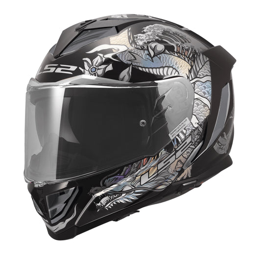 LS2 Assault III Warrior Helmets - Krome Silver/Black