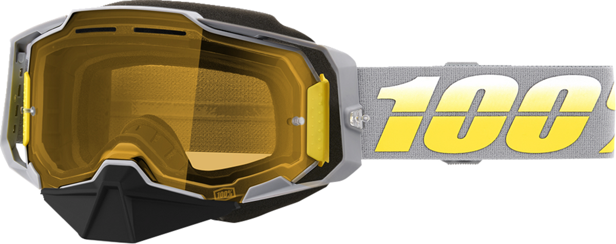 100% Armega Snow Goggles Complex / Yellow Lens