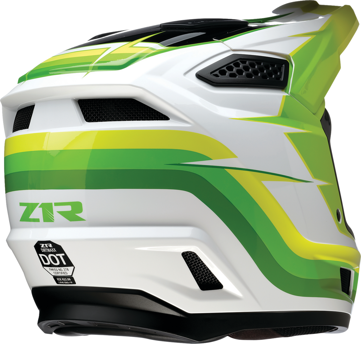 Z1R Dirt Maxx Vortex Helmet - White/Green