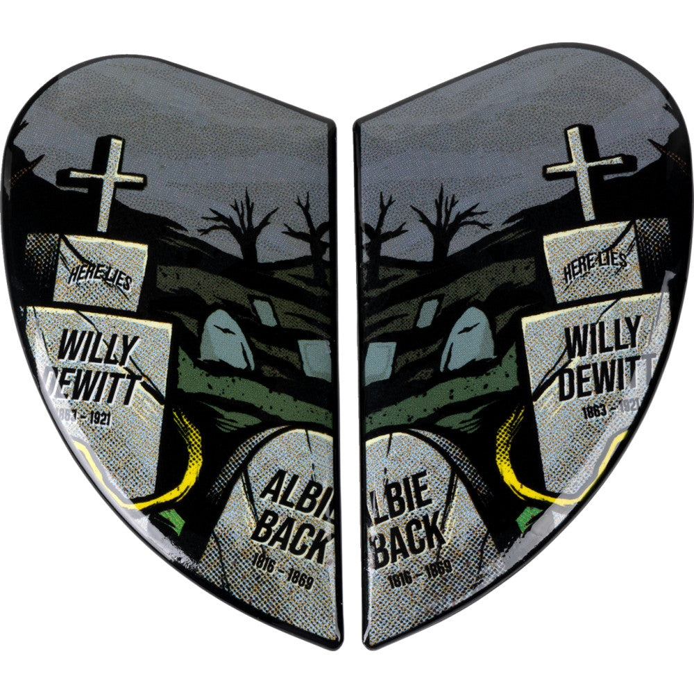 Icon Airform Helmet Side Plates - Dead Serious Black