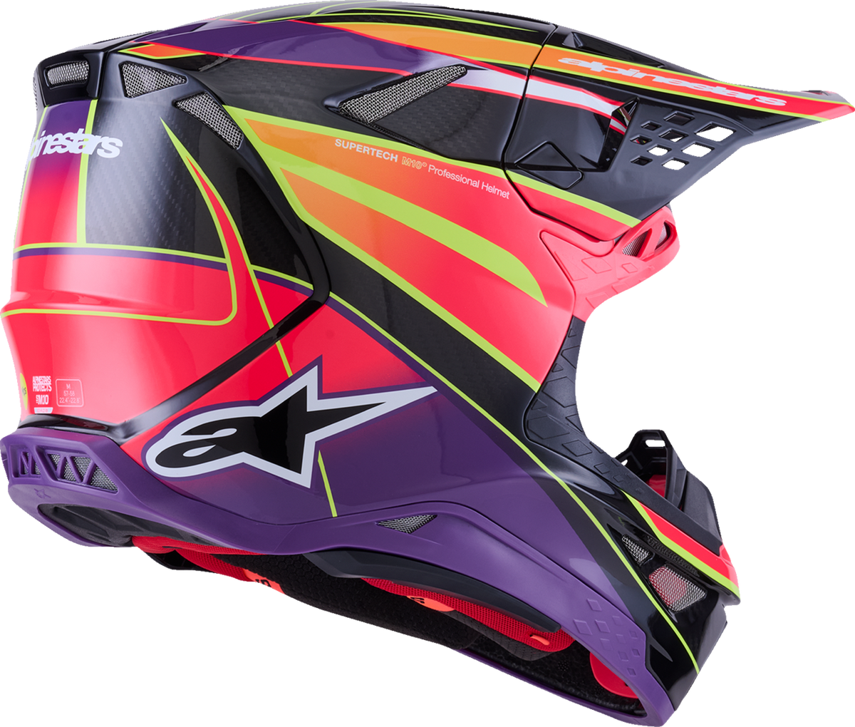 Alpinestars Supertech M10 Era MIPS Helmet Gloss Pink/Violet/Yellow Fluo