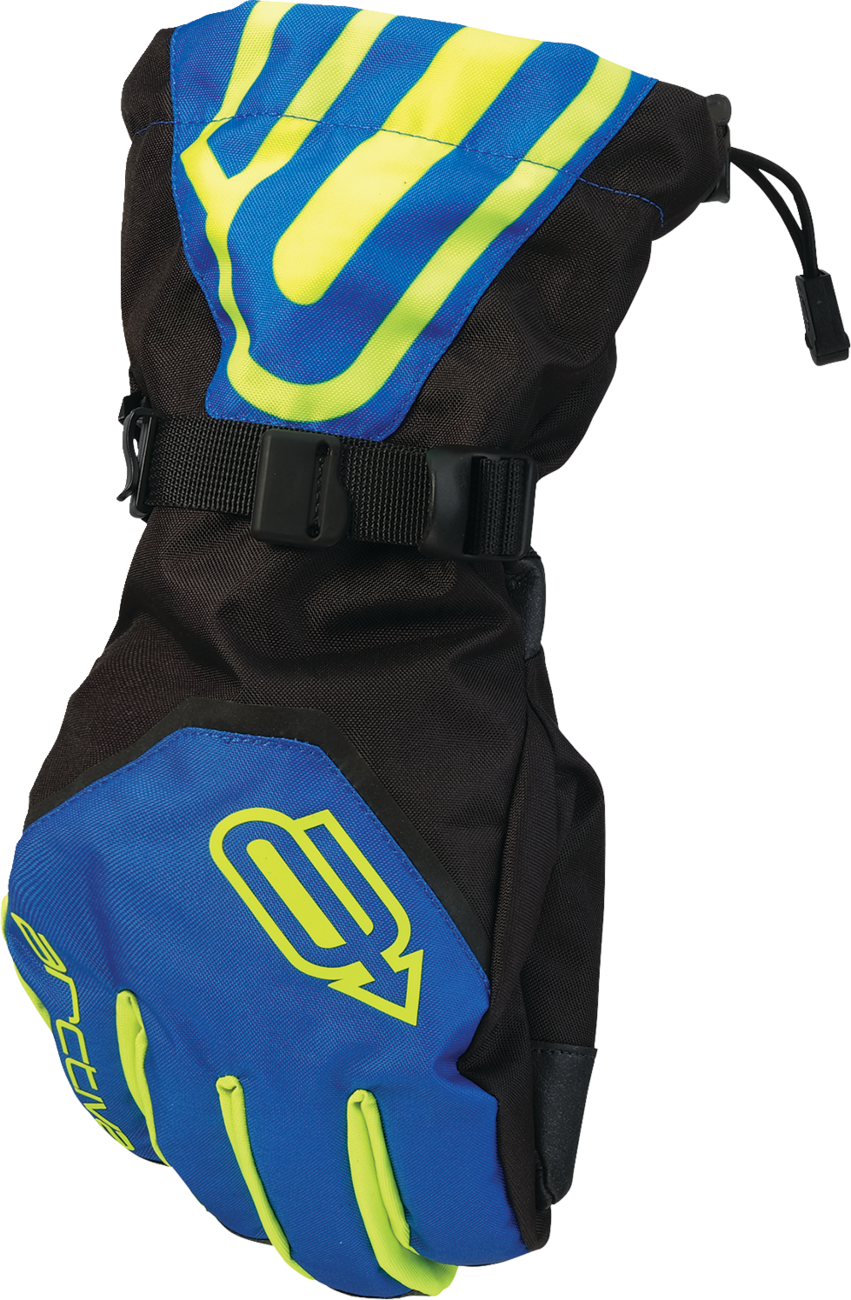 Arctiva Pivot 8 Gloves - Blue/Hi-Vis