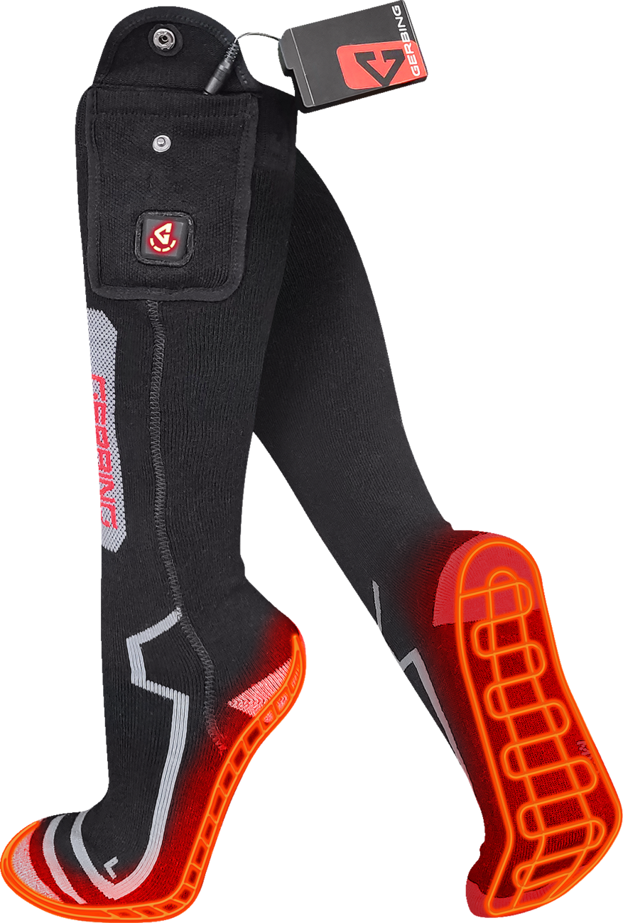 7V Wool Heated Socks - Black