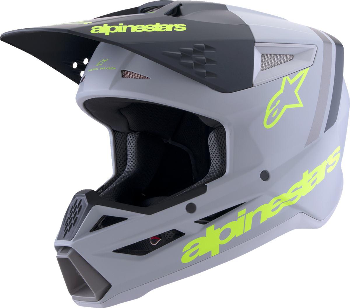 Alpinestars SM3 Radium Helmet - Matte Gray/Black/Yellow Fluo