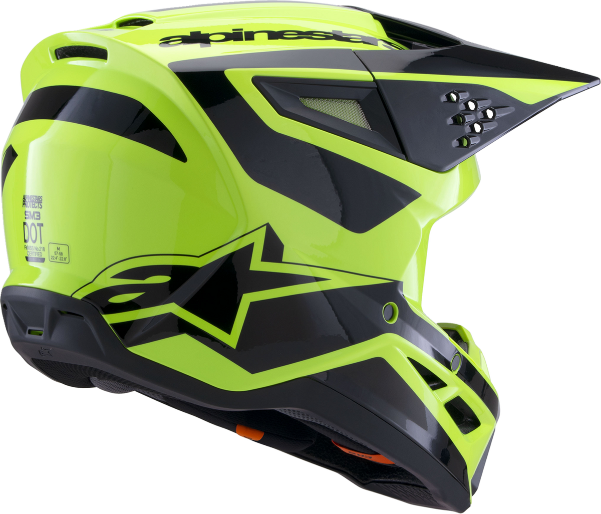 Alpinestars SM3 Heat Helmet Gloss Yellow Fluo/Black