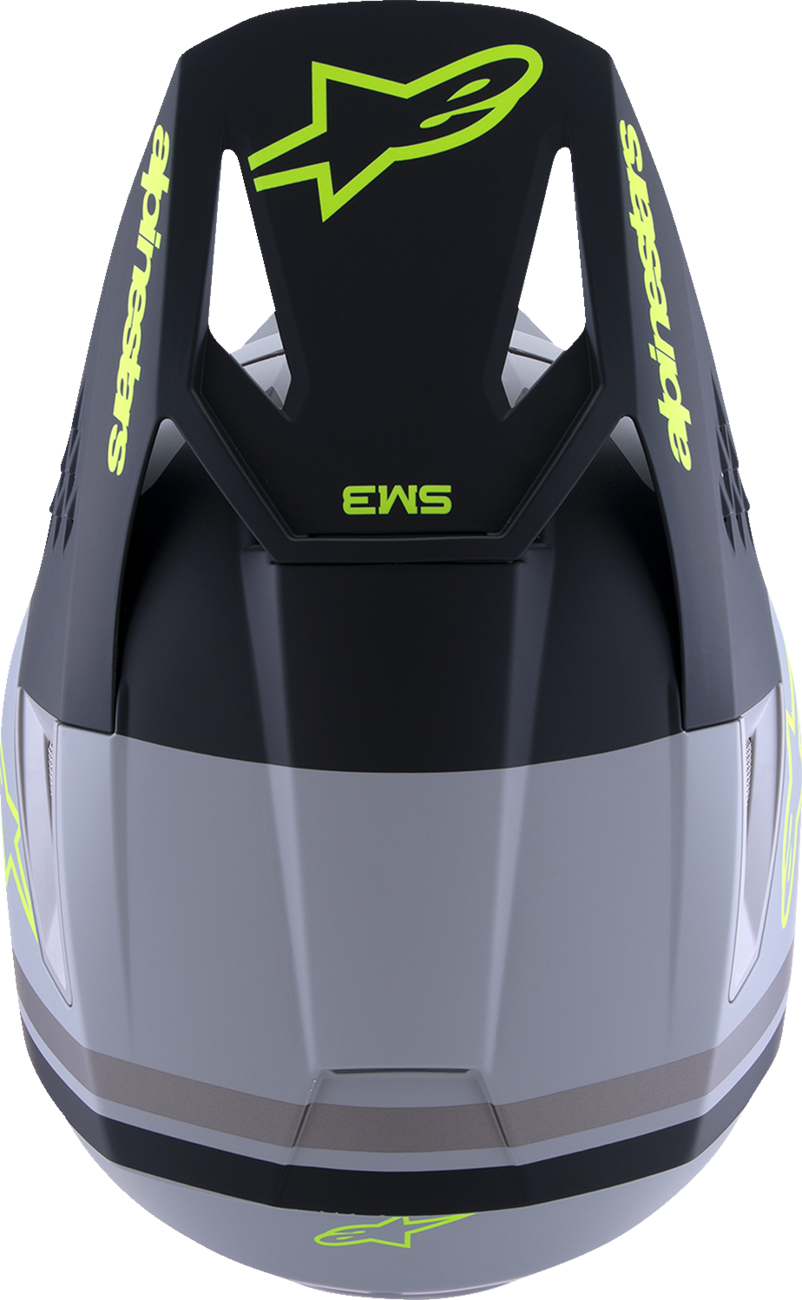 Alpinestars SM3 Radium Helmet Matte Gray/Black/Yellow Fluo