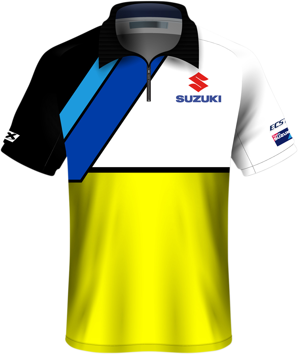 Facotry Effex Suzuki Team Pit Shirt - Yellow/Black/White