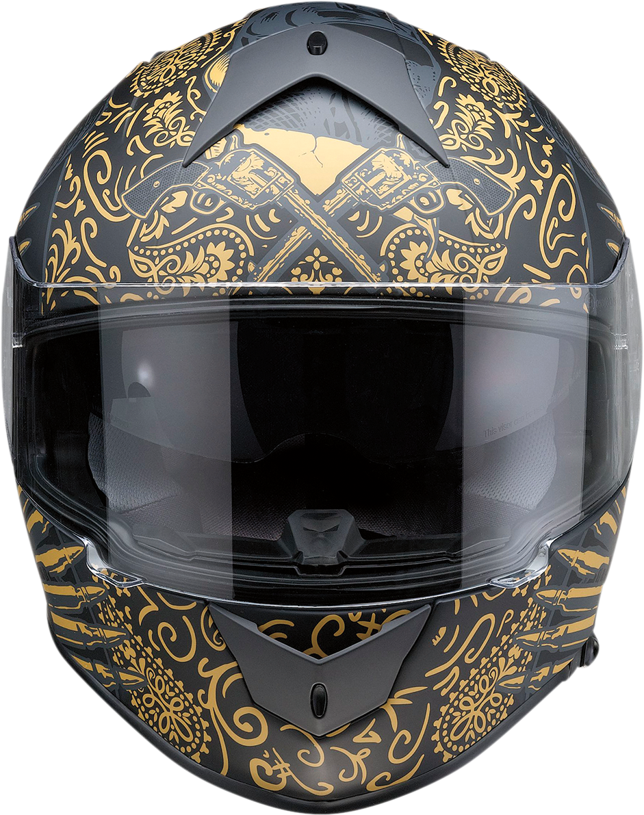 Z1R Warrant Sombrero Helmet - Black/Gold