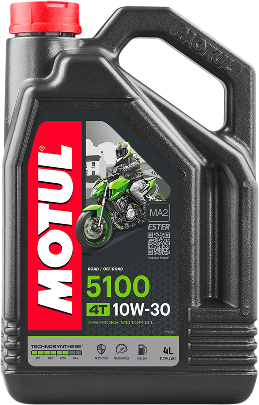 Motul 5100 4T Synthetic Blend Oil - 4 Liter - 4 Liter