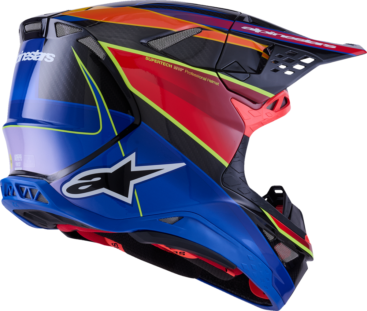 Alpinestars Supertech M10 Era MIPS Helmet Gloss/Blue/Red/Yellow Fluo