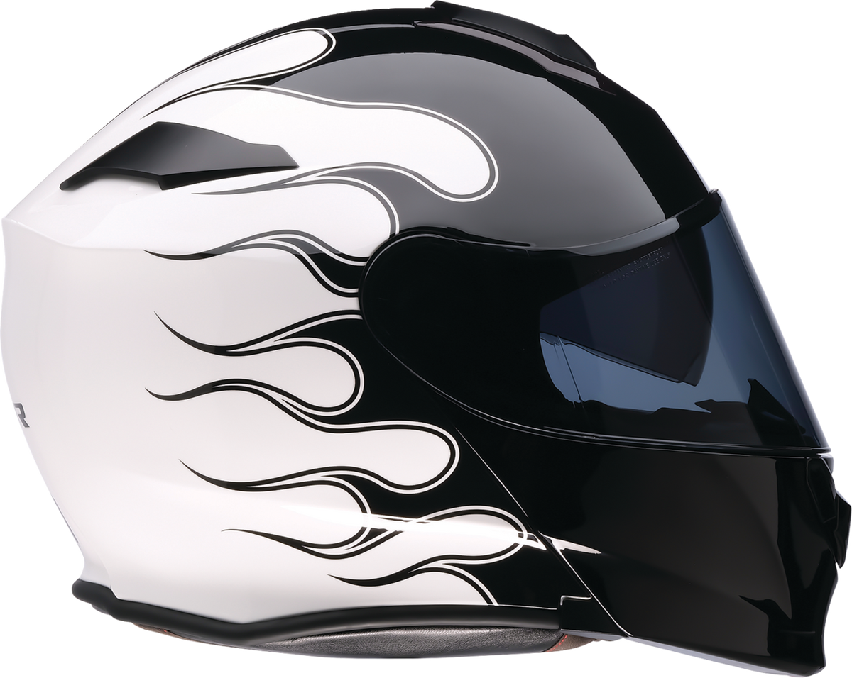 Z1R Solaris 2.0 Modular Flame Helmet - Black/White