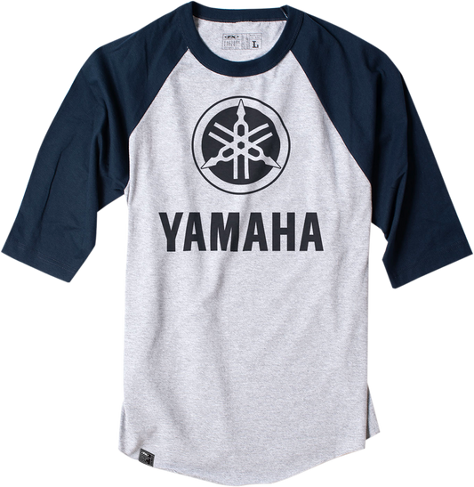 Facotry Effex Yamaha Baseball T-Shirt - Navy/Heather Gray