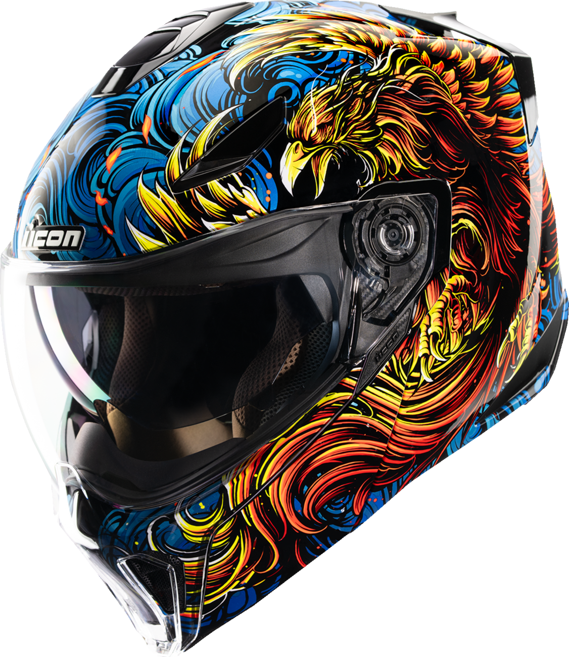 Icon Threshold Modular Helmet - Burn Birdie Burn - Blue