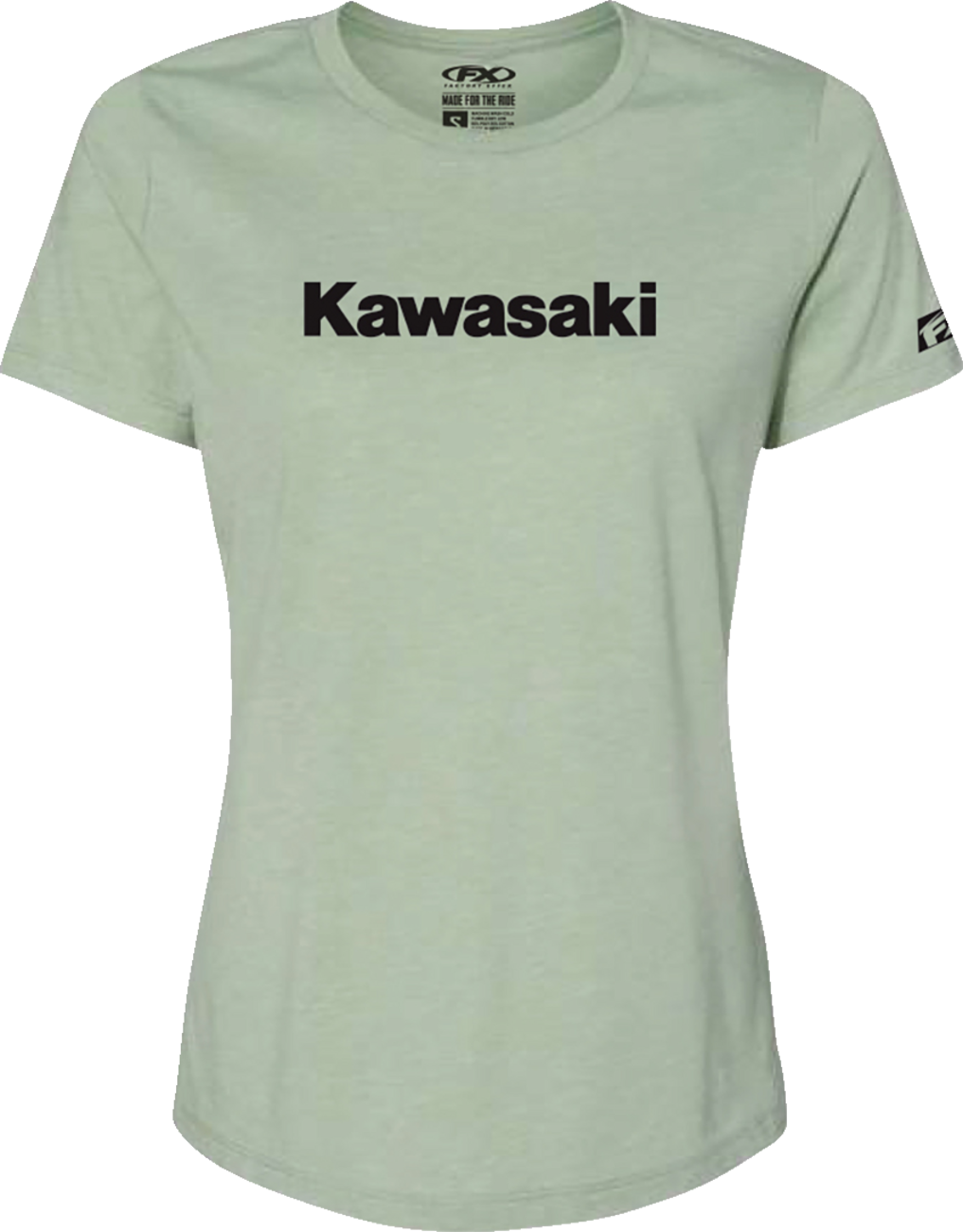 Facotry Effex Womens Kawasaki T-Shirt - Light Heather Green