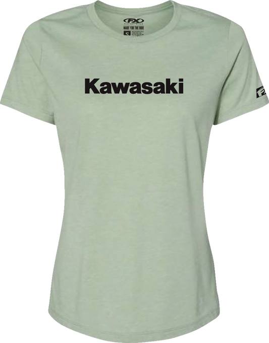 Facotry Effex Womens Kawasaki T-Shirt - Light Heather Green