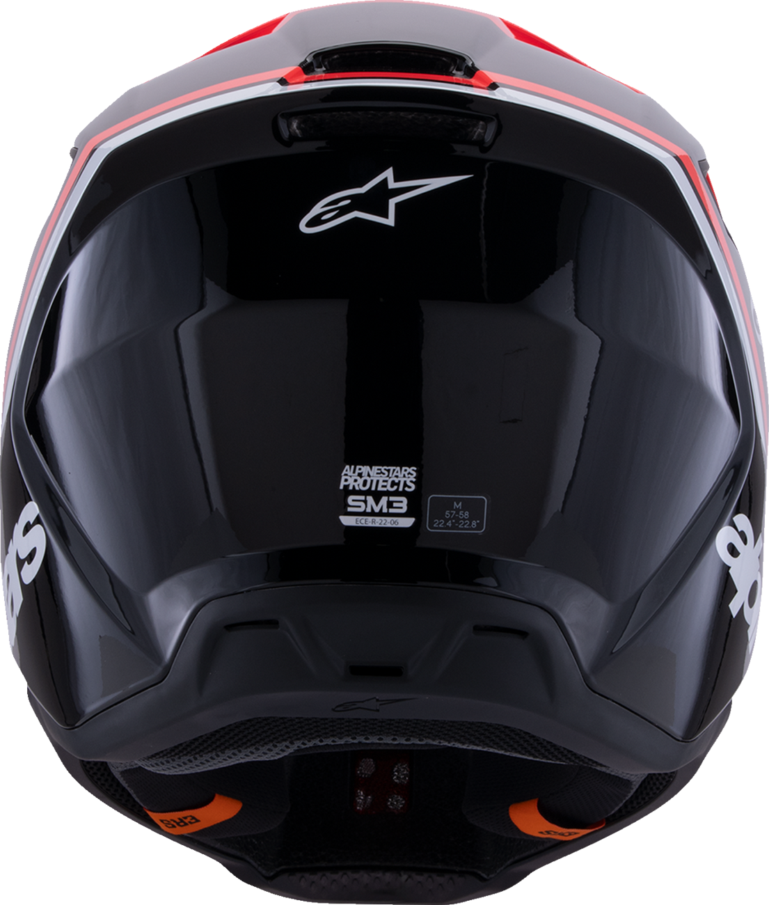 Alpinestars SM3 Radium Helmet Gloss Black/Red Fluo/White