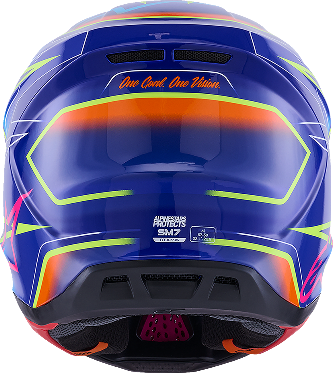 Alpinestars SM7 Cast Helmet Gloss/Blue/Pink/Yellow Fluo