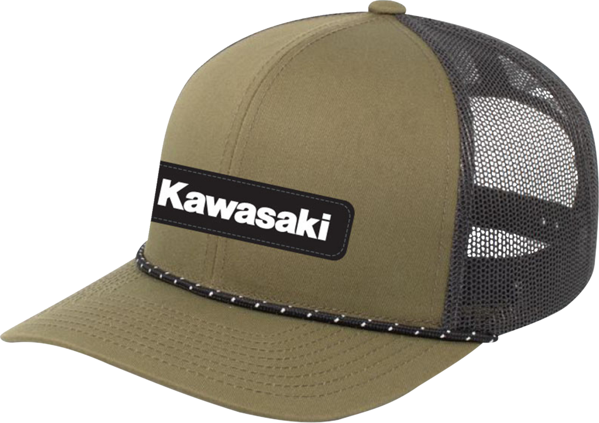 Facotry Effex Kawasaki Explorer Braided Snapback Hat - Moss Green/Charcoal