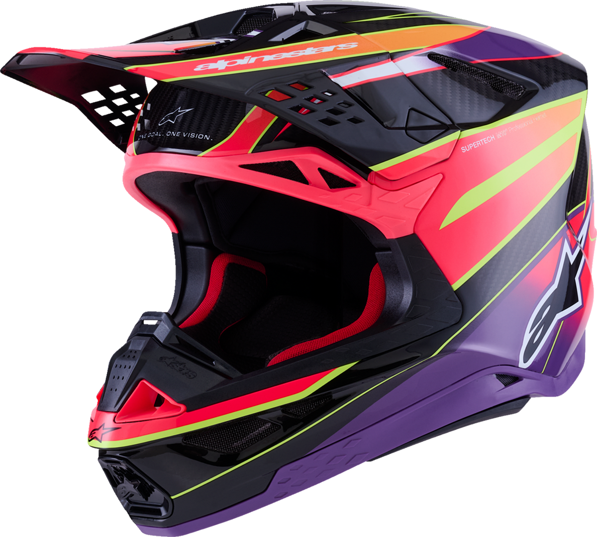 Alpinestars Supertech M10 Era MIPS Helmet - Gloss Pink/Violet/Yellow Fluo