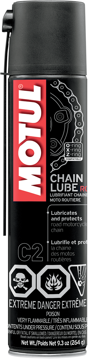 Motul Road Chain Lube Aerosol - 9.3 oz. net wt. - 9.3 oz. net wt.