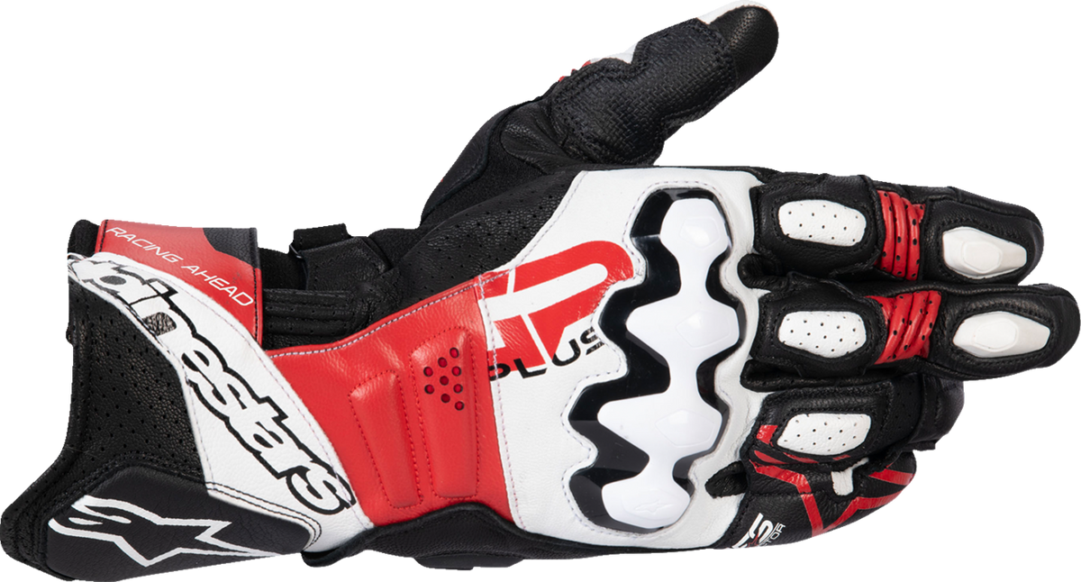 Alpinestars GP Plus R V3 Leather Gloves - Black/White/Bright Red