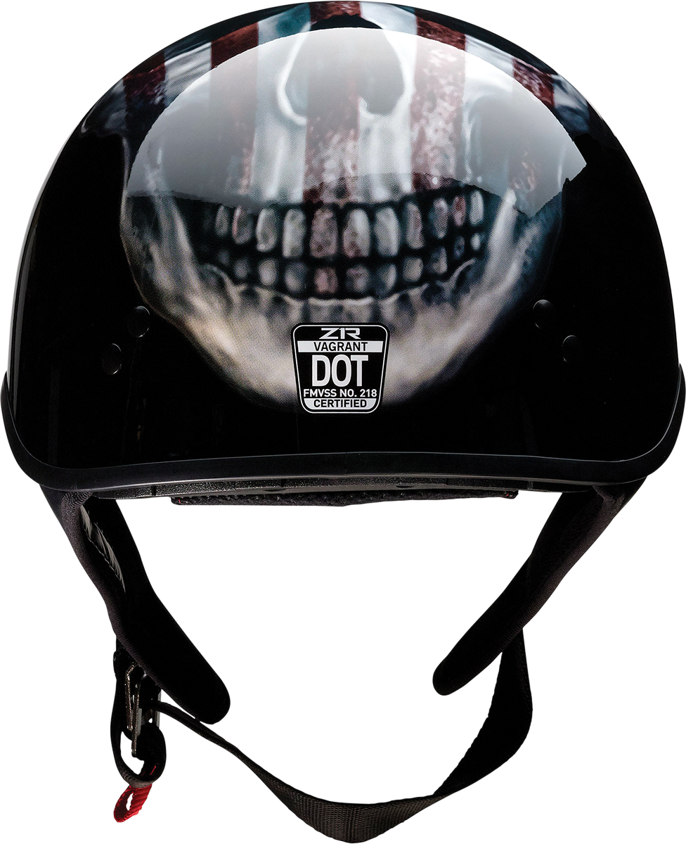 Z1R Vagrant USA Skull Helmet - Black