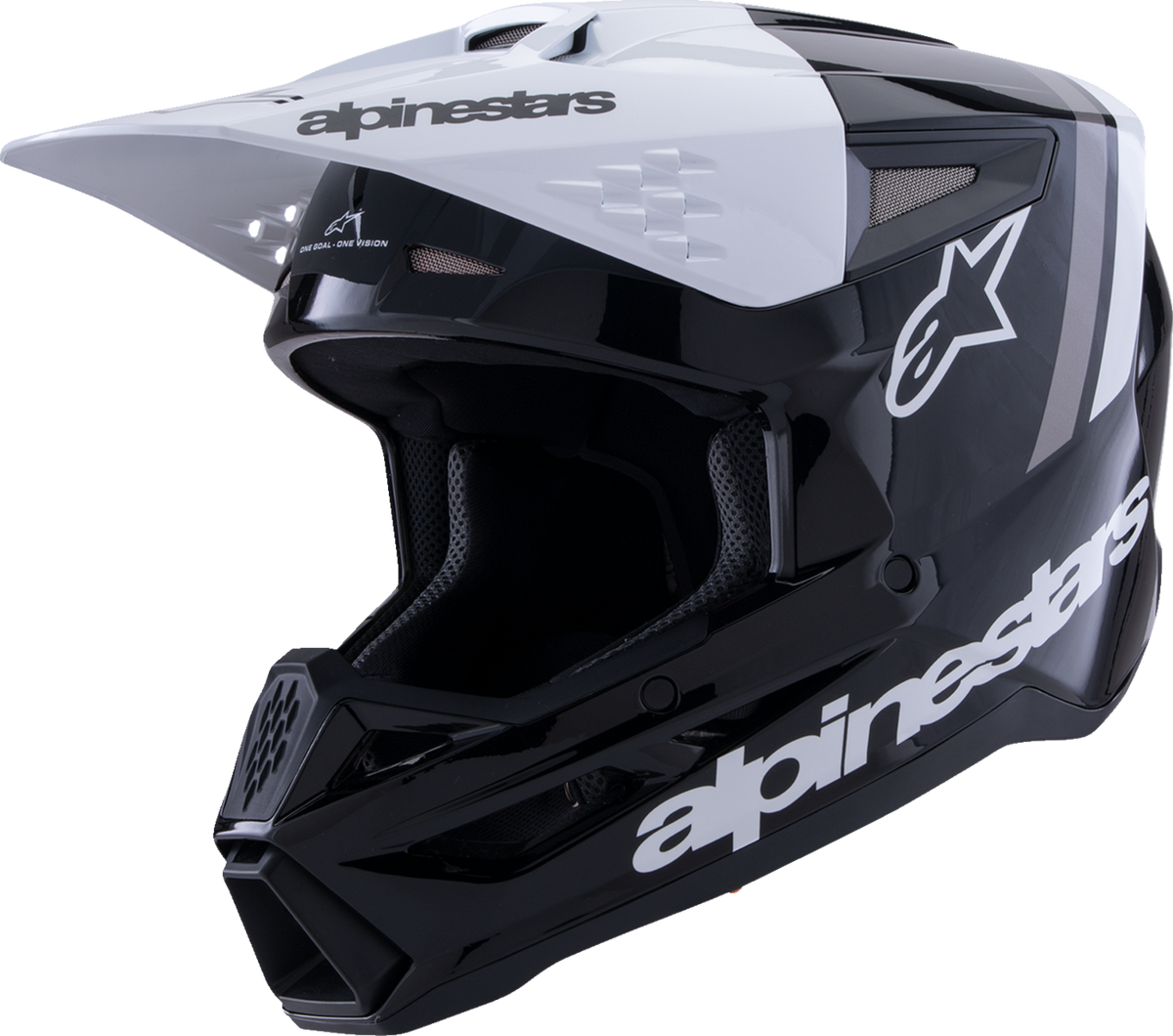 Alpinestars SM3 Radium Helmet - Gloss Black/White/Gray