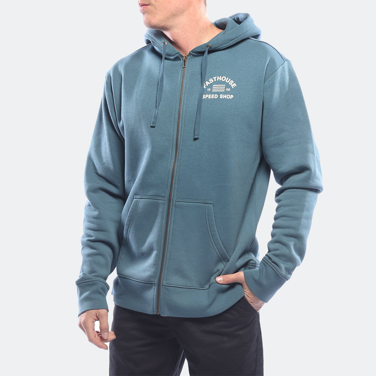 Fasthouse Cobalt Hooded Zipup Vintage 