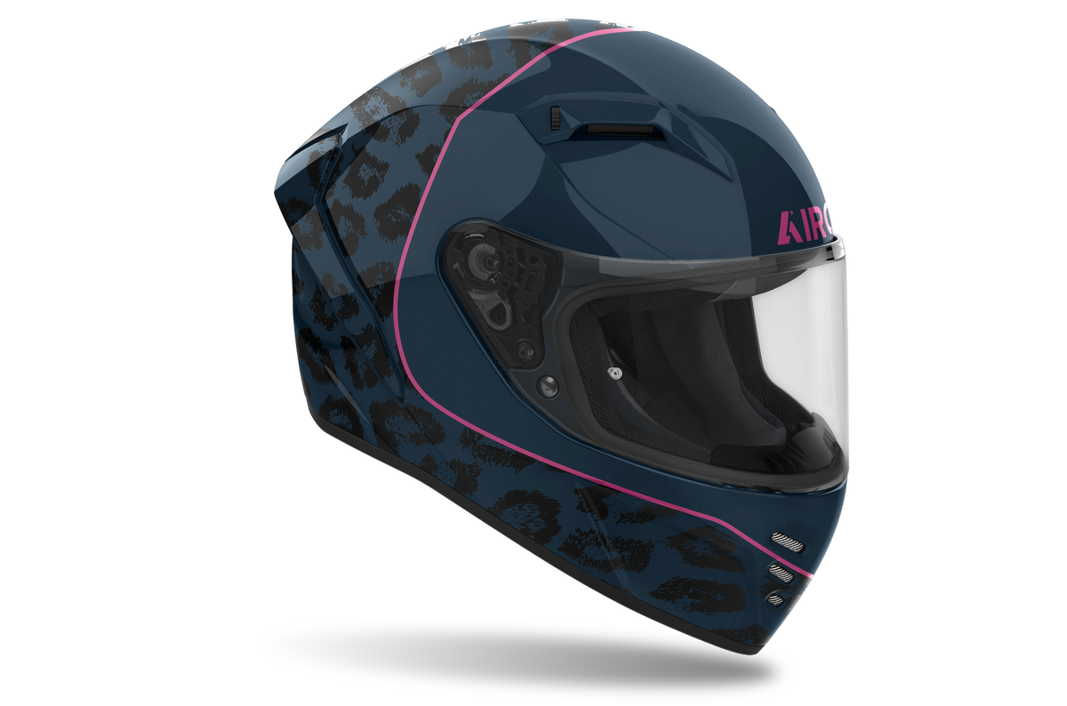 Airoh Connor Lynx Helmet - Blue W/ Iridium Visor