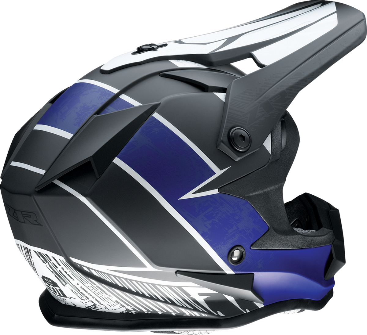 Z1R Youth F.I. Fractal Helmet - Matte Black/Blue