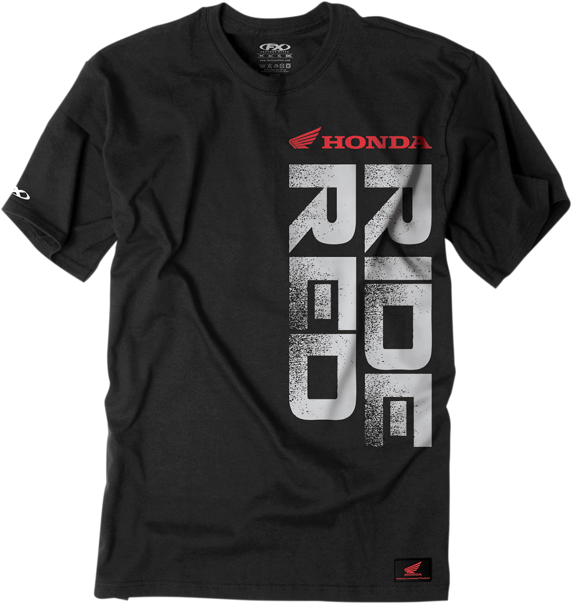 Facotry Effex Honda Ride Red Vertical T-Shirt - Black