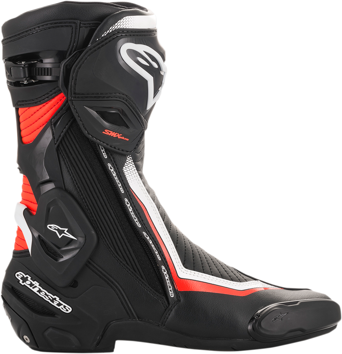 Alpinestars SMX Plus Boots Black/White/Red Fluorescent