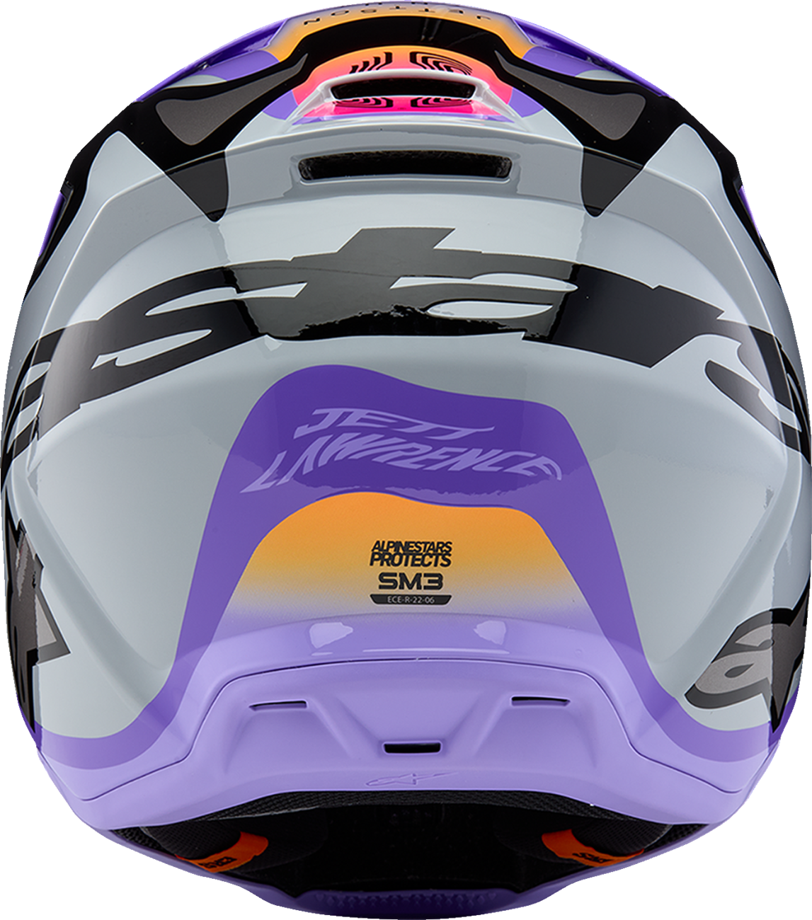 Alpinestars Youth SM3 Jettson Helmet Glosss Black/Gray/Purple