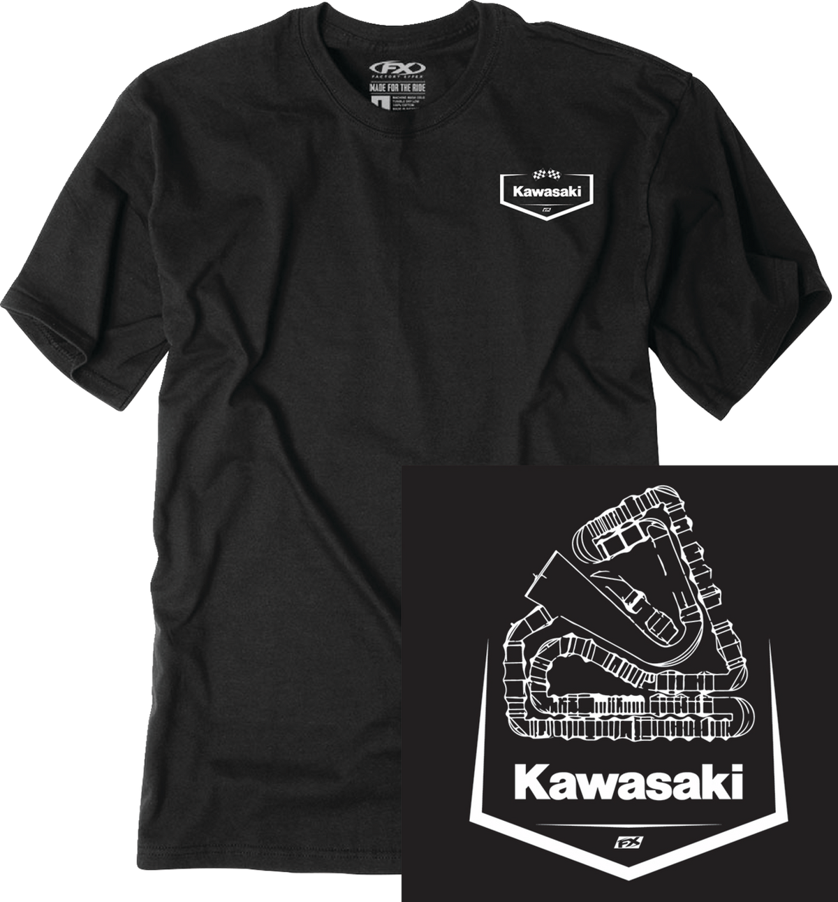 Facotry Effex Kawasaki Track T-Shirt - Black