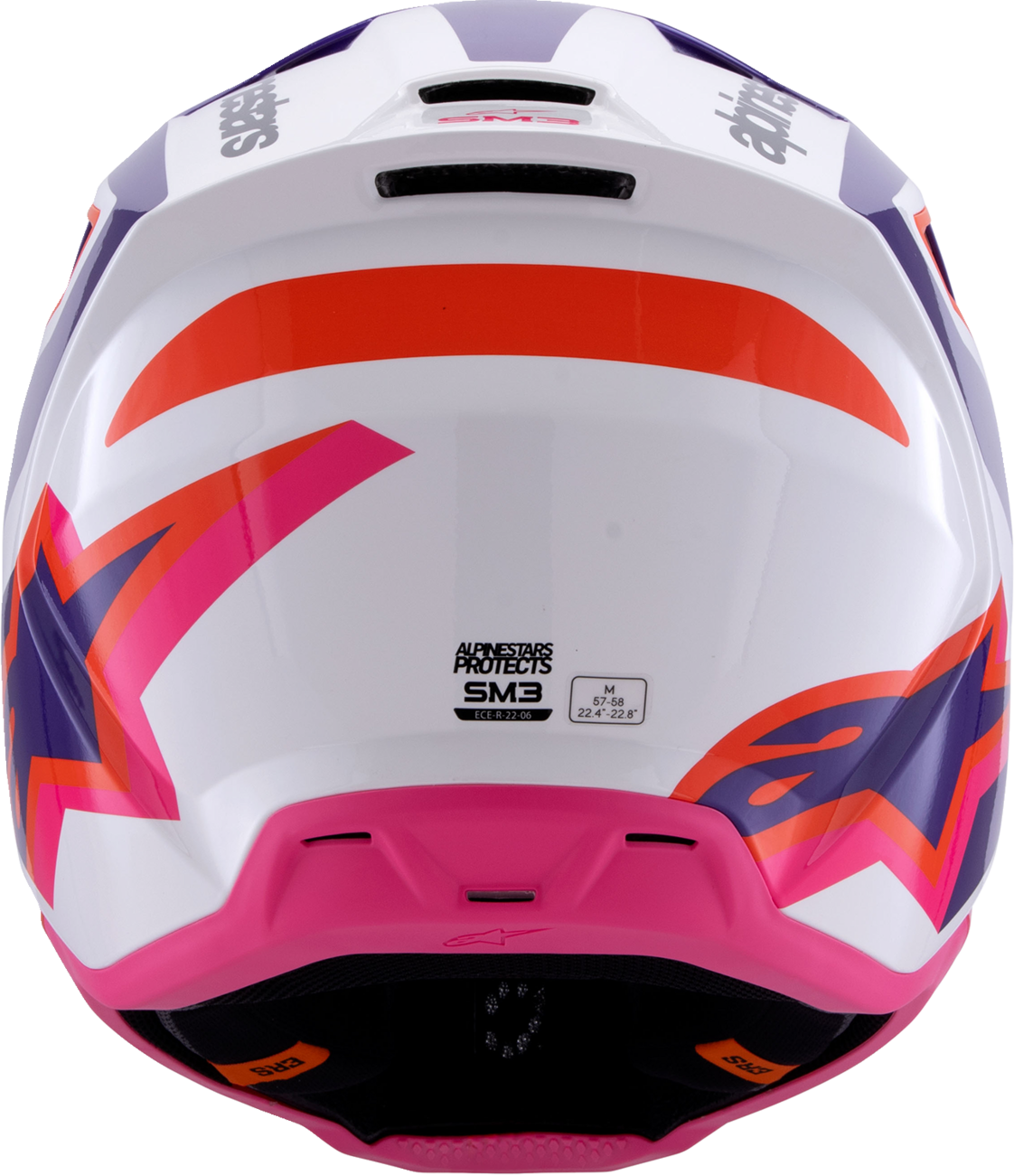 Alpinestars SM3 Heat Helmet Gloss White/Purple/Pink