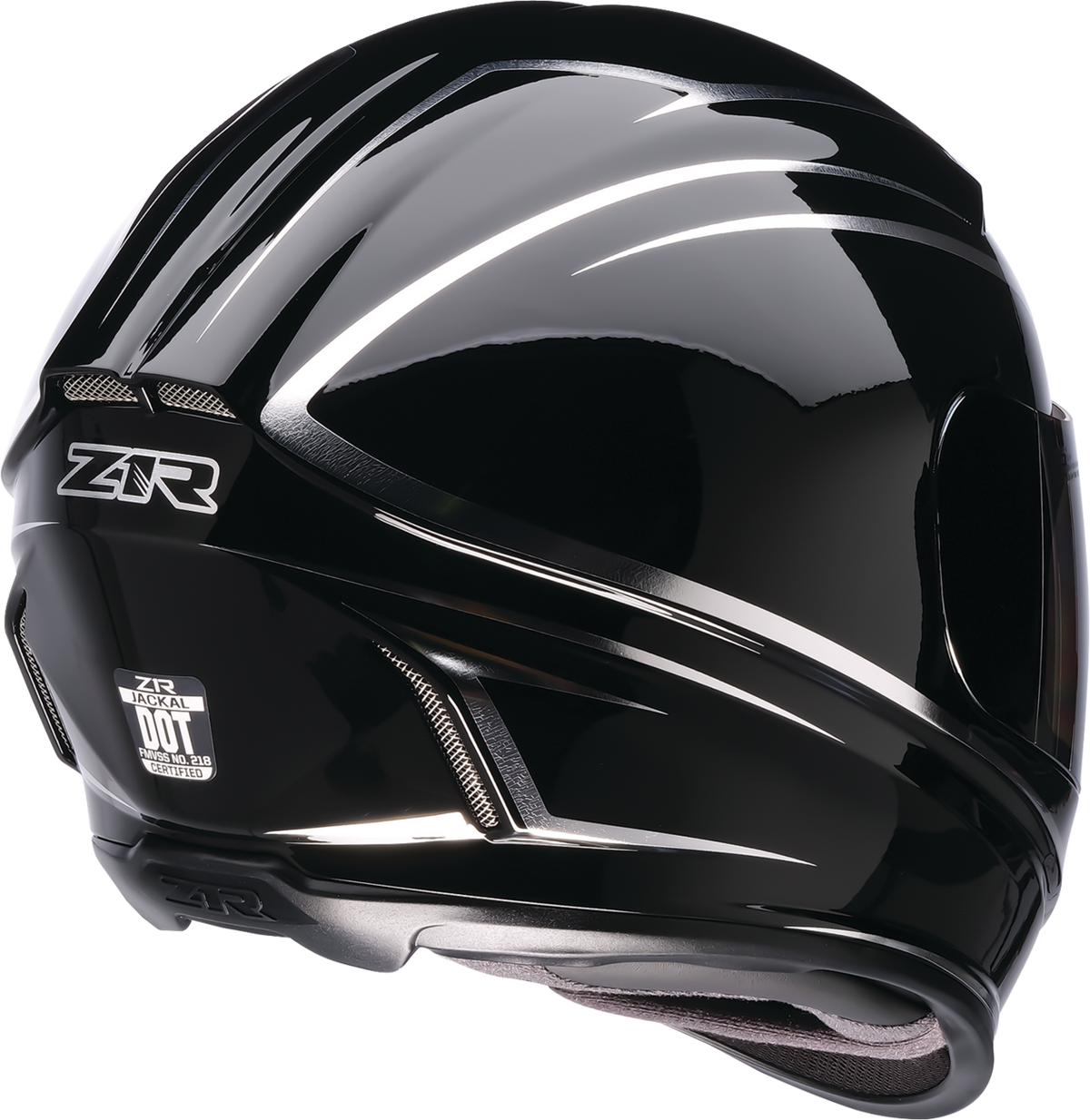 Z1R Jackal Foil Helmet - Black/Silver