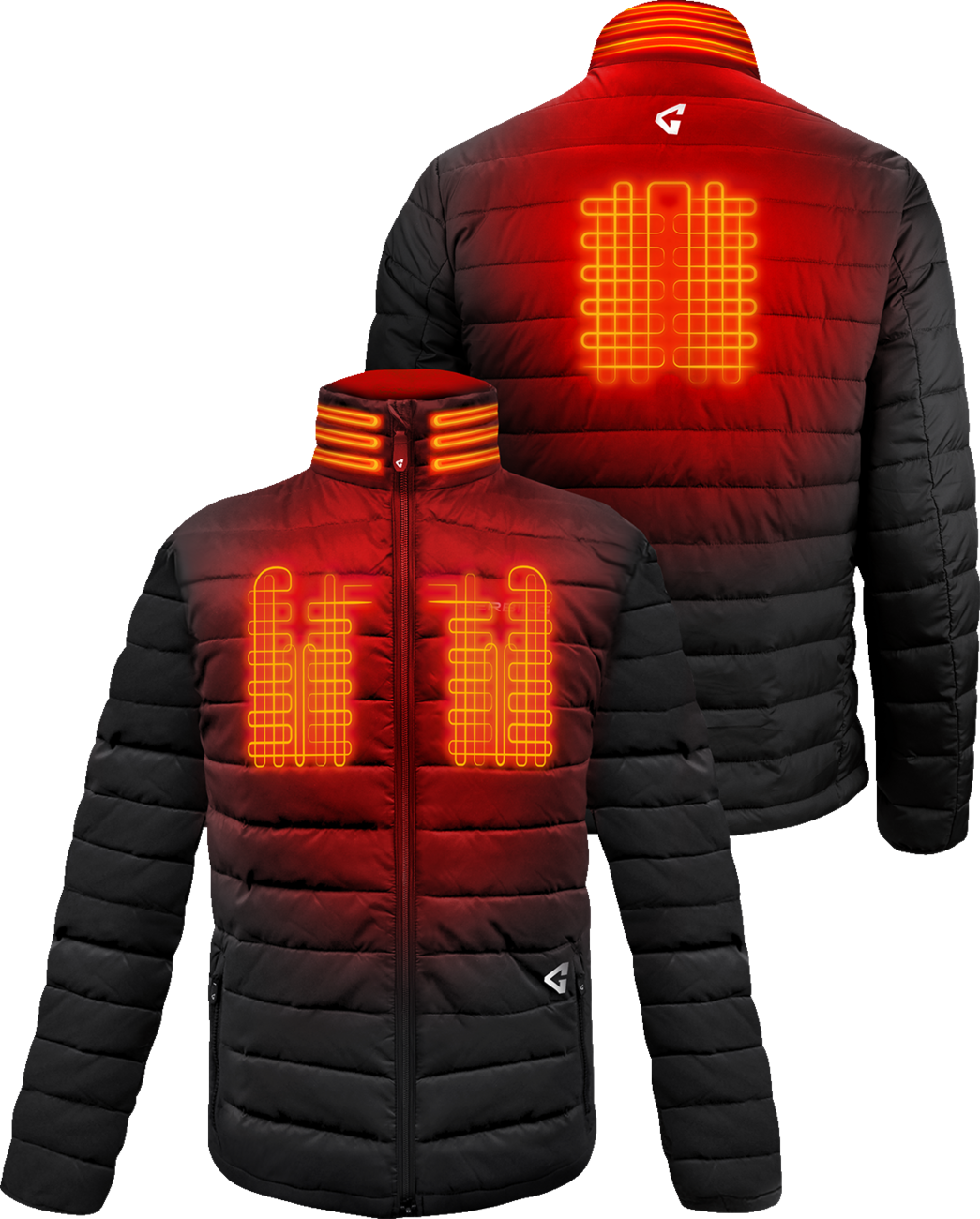 7V Khione Insulated Heated Puffer Jacket 2.0 - Black