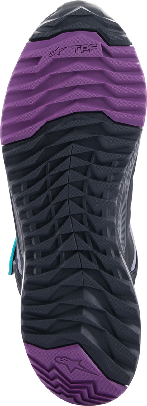 Alpinestars Womens CR-X Drystar Shoes Black/Gray/Teal/Purple