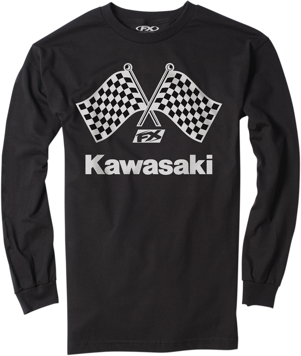 Facotry Effex Kawasaki Finish Line Long-Sleeve T-Shirt - Black