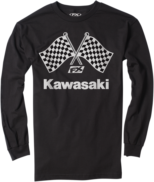 Facotry Effex Kawasaki Finish Line Long-Sleeve T-Shirt - Black