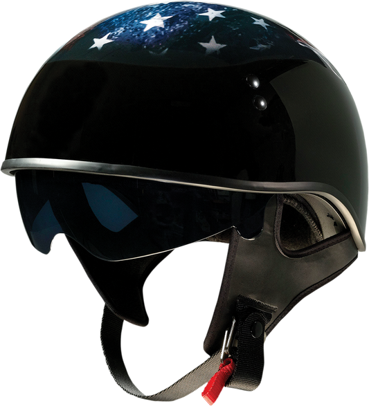 Z1R Vagrant USA Skull Helmet - Black