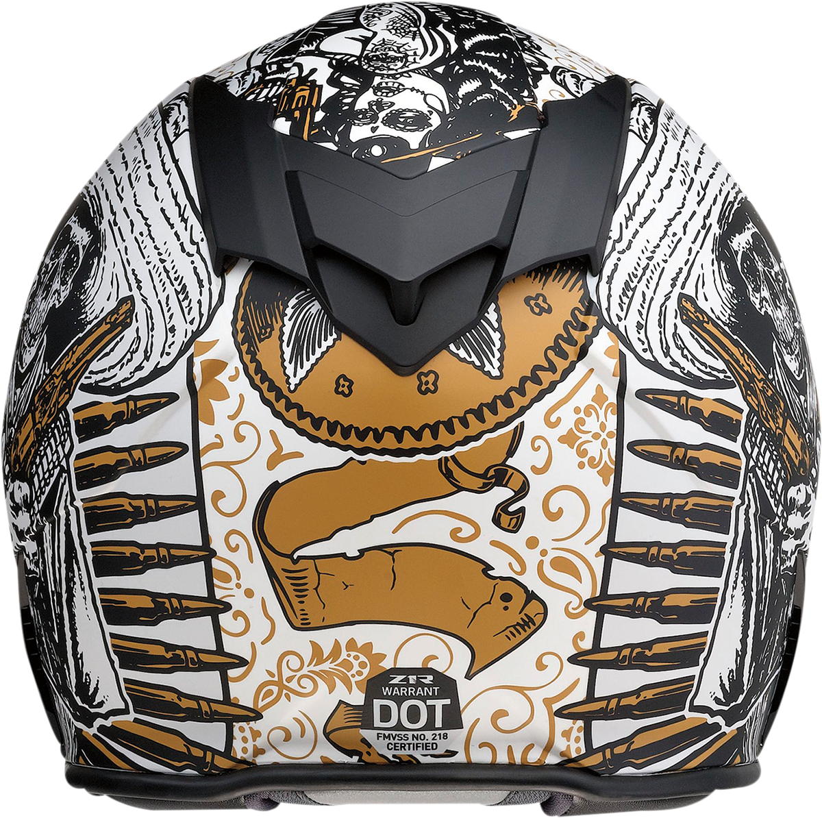 Z1R Warrant Sombrero Helmet - White/Gold
