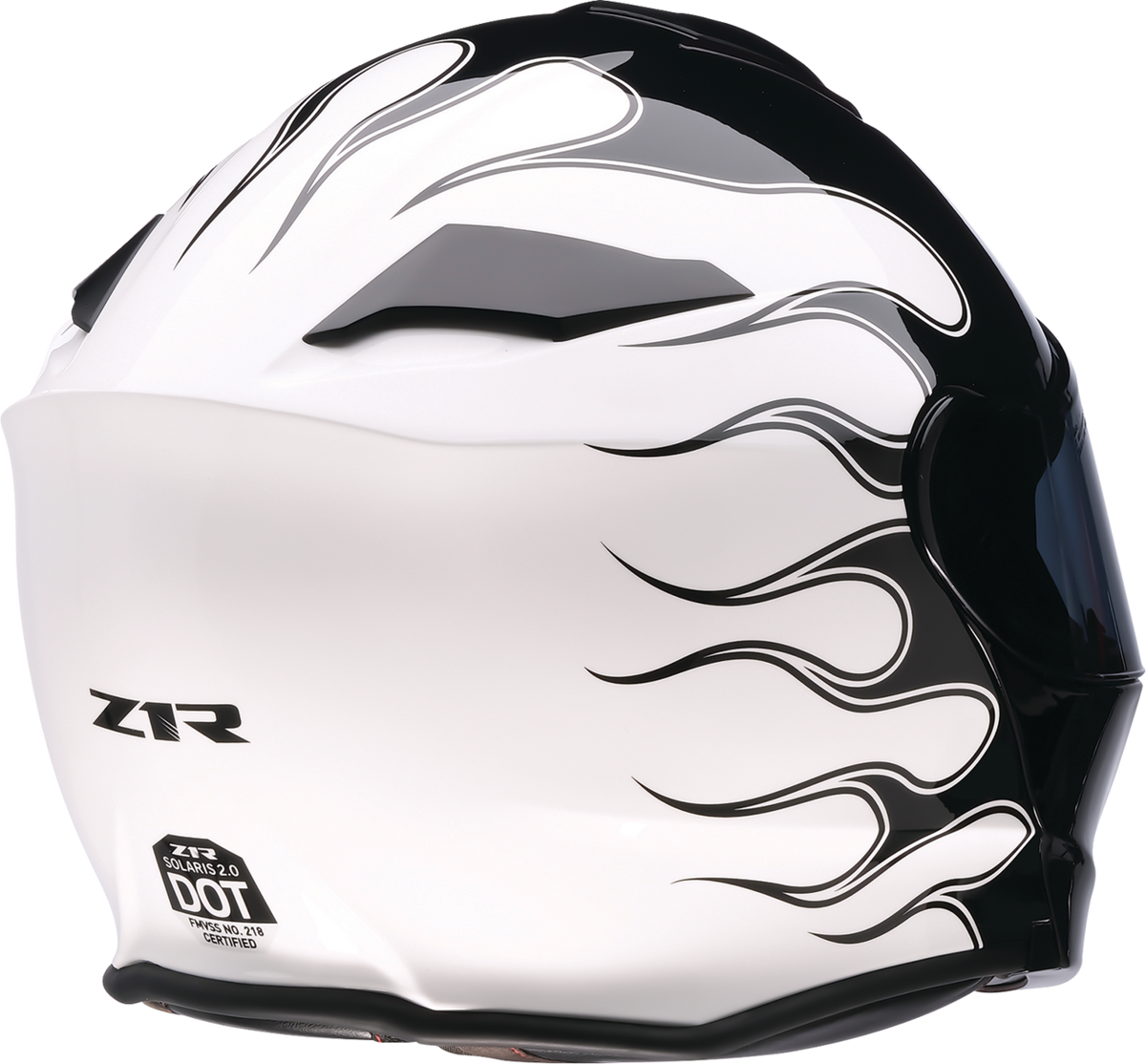 Z1R Solaris 2.0 Modular Flame Helmet - Black/White