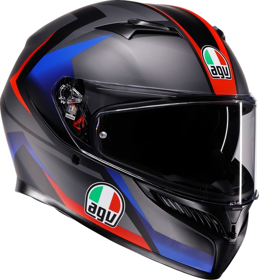 AGV K3 Helmet - Striga - Matte Black/Blue/Red