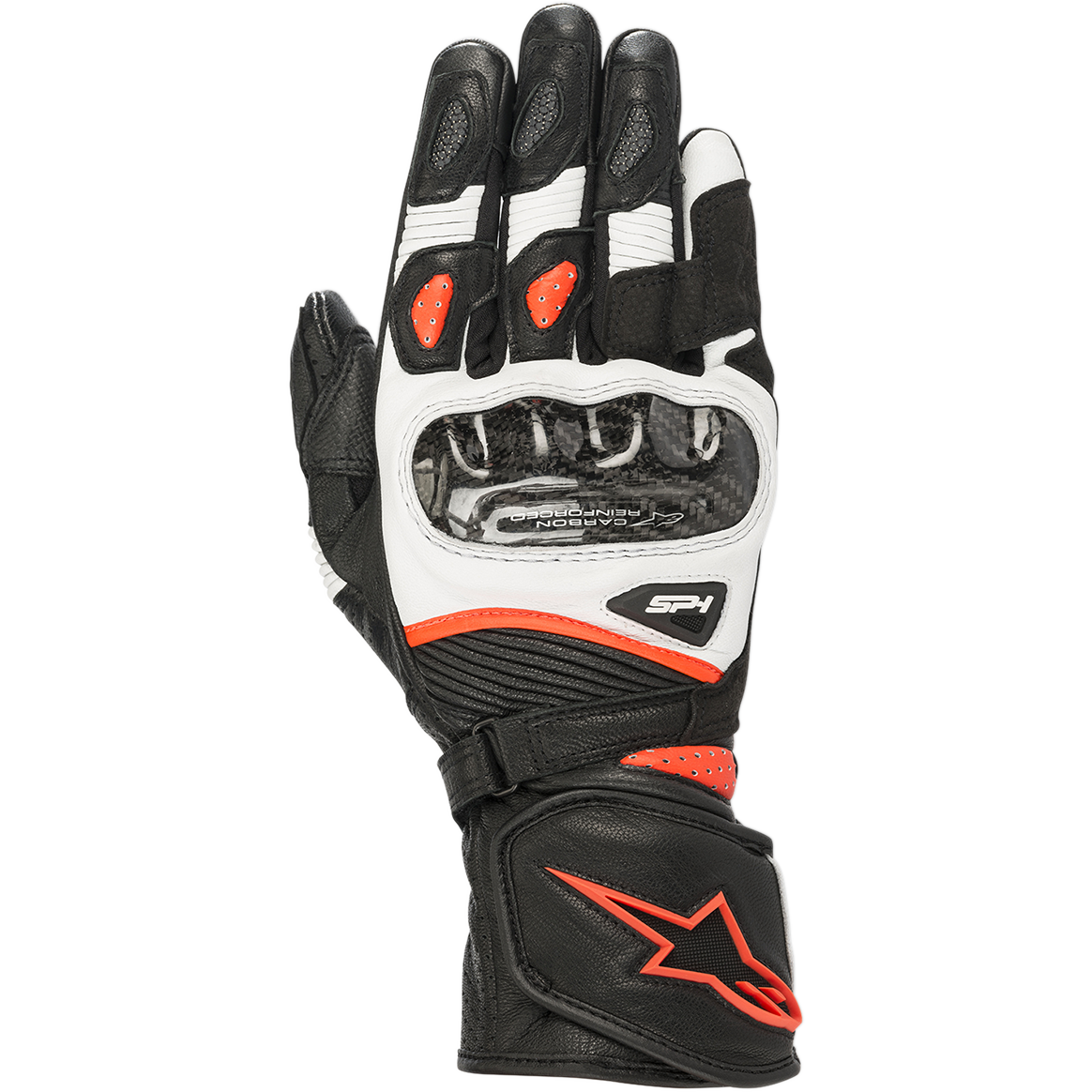 Alpinestars Womens Stella SP-1 V2 Gloves - Black/White/Red Fluorescent