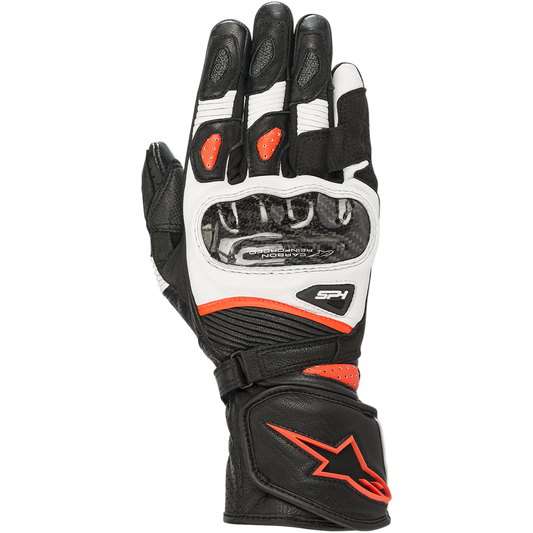 Alpinestars Womens Stella SP-1 V2 Gloves - Black/White/Red Fluorescent
