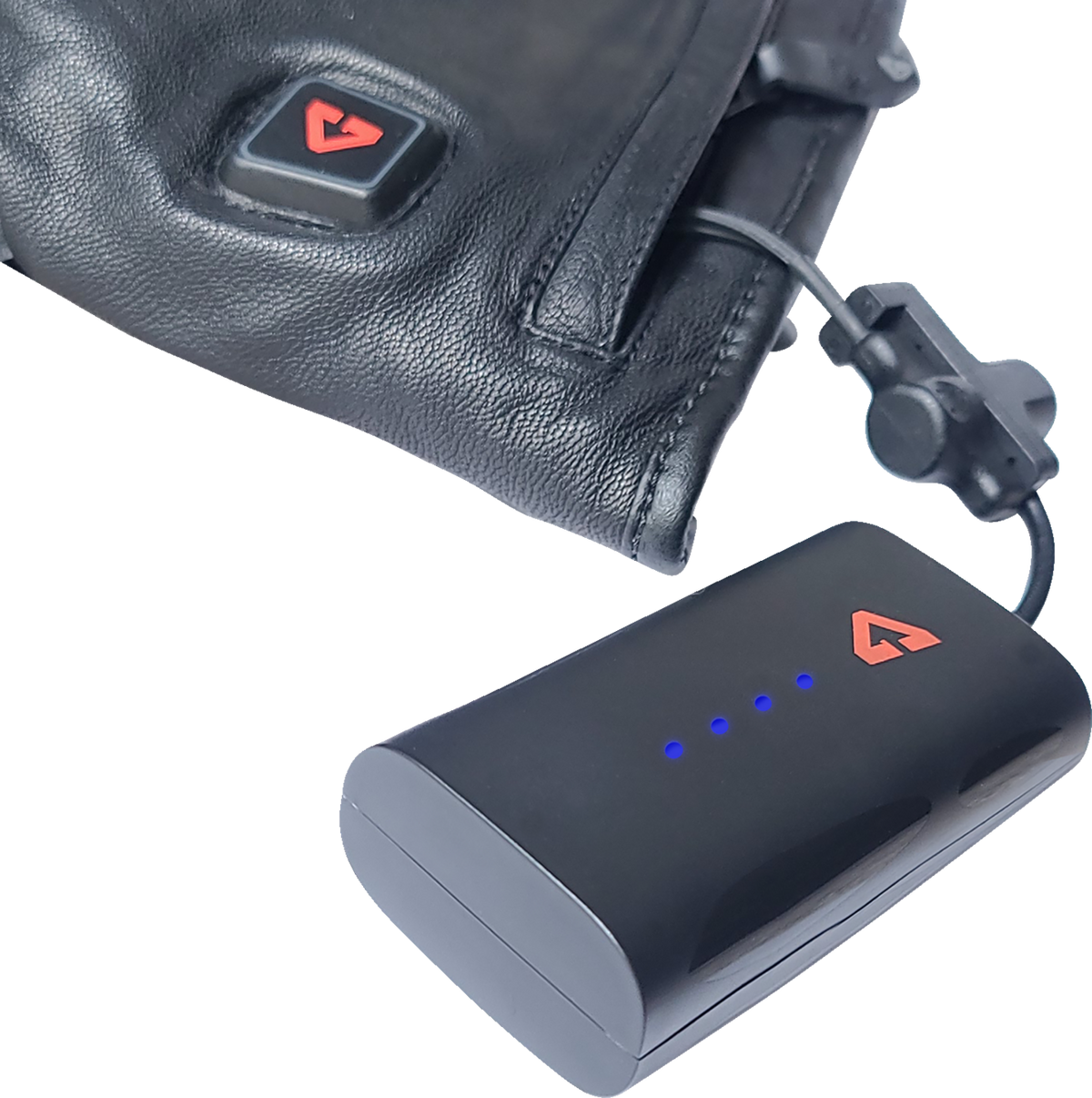 7 V Hard Knuckle Battery Heated Gloves - Black