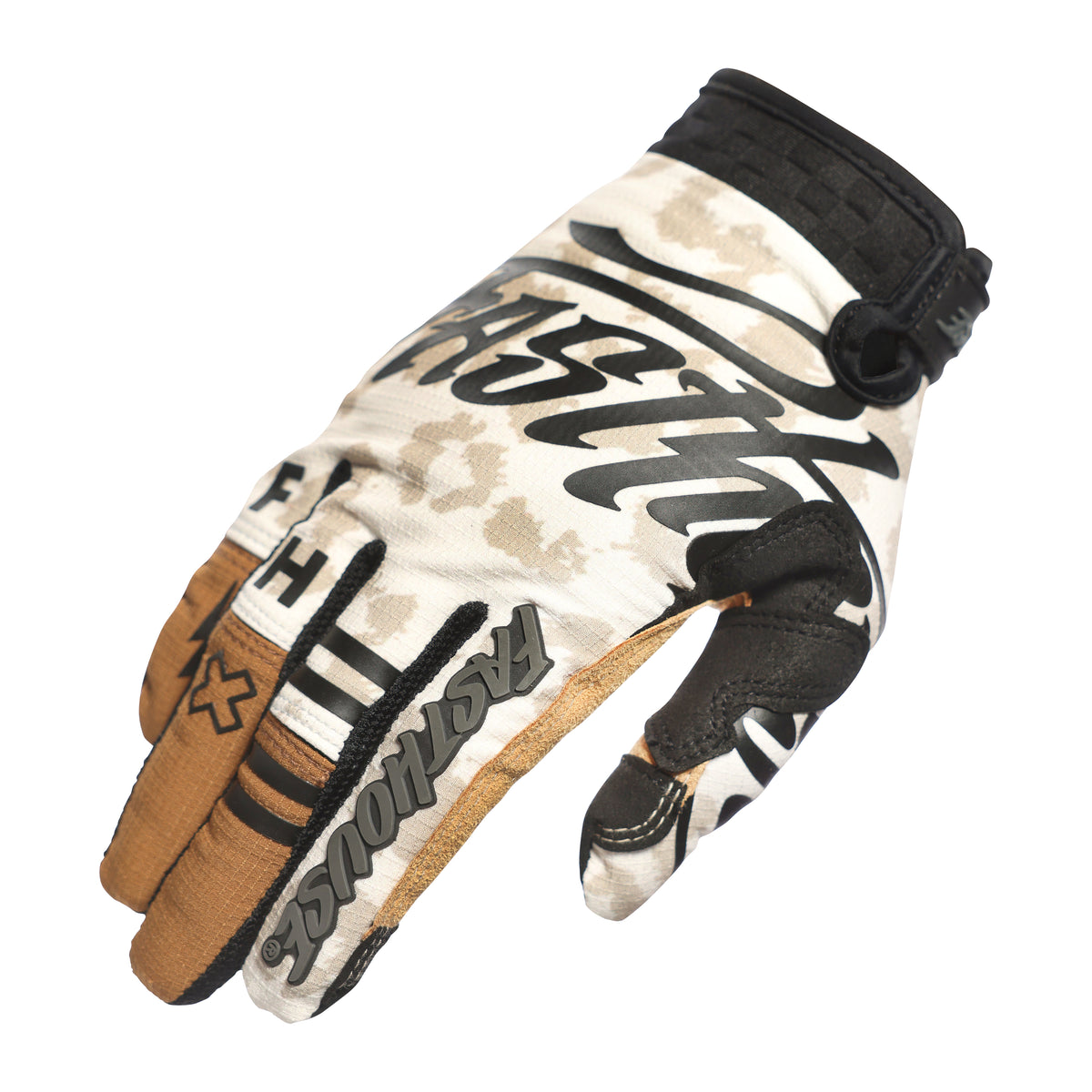 Fasthouse Elrod Stay Golden Glove - Chalk/Camel