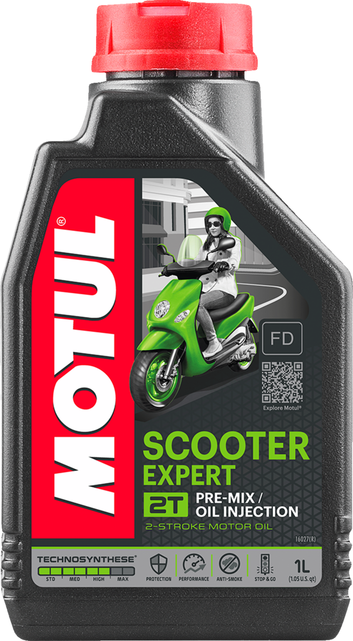 Motul Scooter Expert 2T Synthetic Blend Oil - 1 Liter - 1 Liter