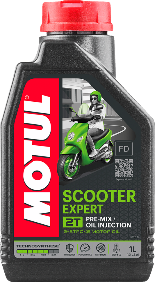 Motul Scooter Expert 2T Synthetic Blend Oil - 1 Liter - 1 Liter